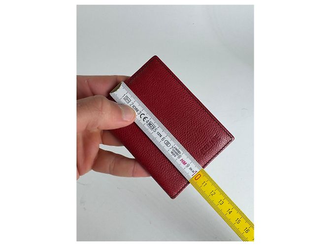 Céline Porte-cartes en cuir vintage Celine Paris rouge - vue 4