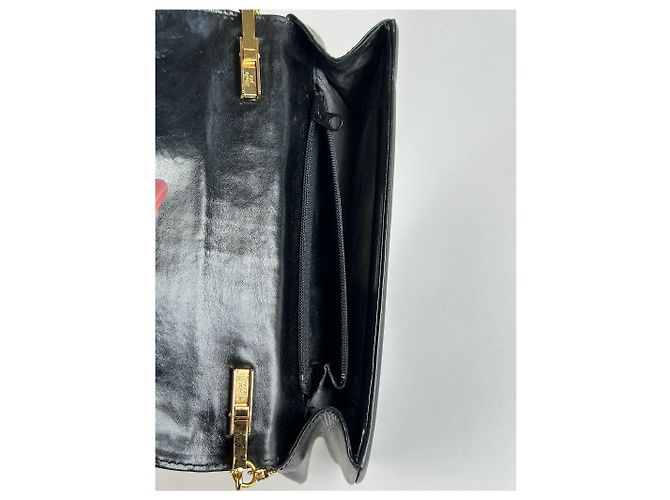 Vintage Givenchy Tasche aus schwarzem Lackleder - Ansicht 4