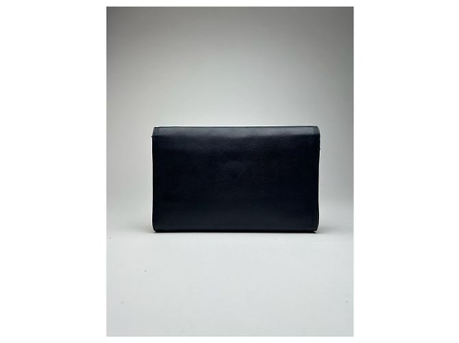 Clutch in pelle vintage Courreges Parigi nera Nero - vista 11