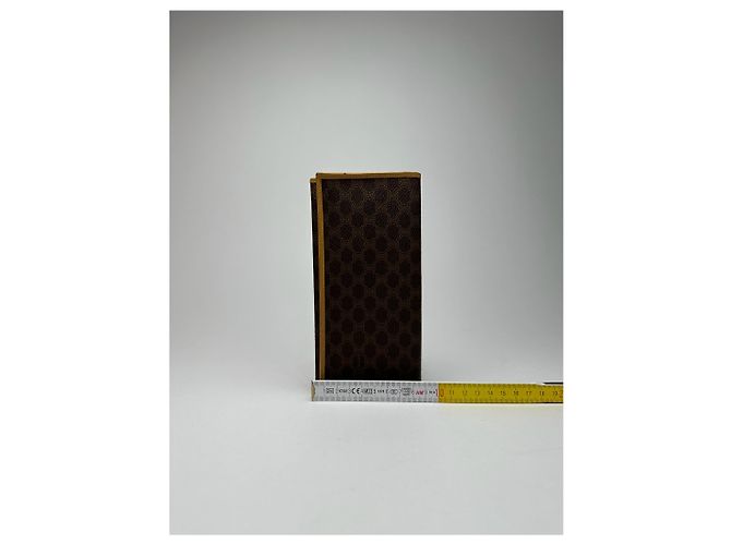 Céline Vintage Celine Paris leather monogram Card Holder Brown - view 8