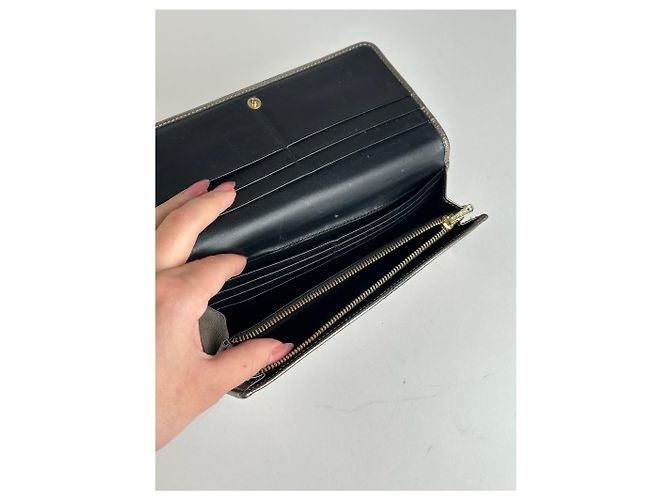 Vintage Loewe Madrid Leather Wallet Bronze Silvery - view 10
