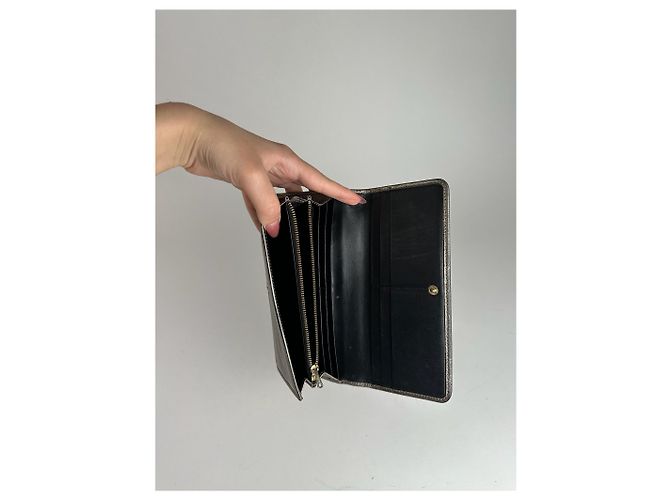 Vintage Loewe Madrid Leather Wallet Bronze Silvery - view 11