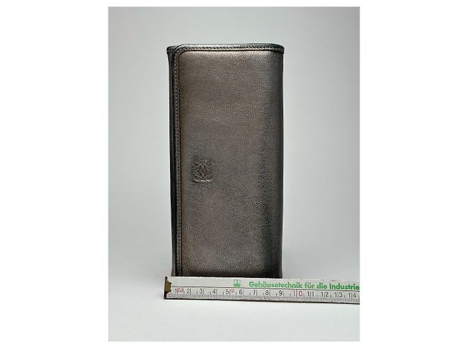 Vintage Loewe Madrid Leather Wallet Bronze Silvery - view 14