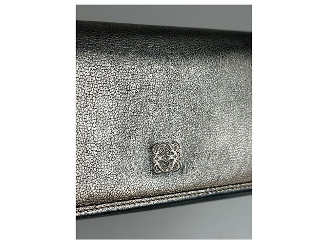 Vintage Loewe Madrid Leather Wallet Bronze Silvery - view 3