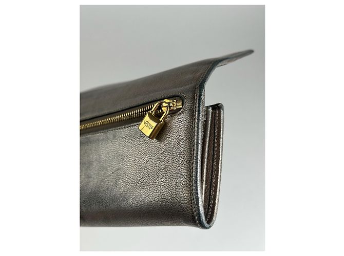Vintage Loewe Madrid Leather Wallet Bronze Silvery - view 4