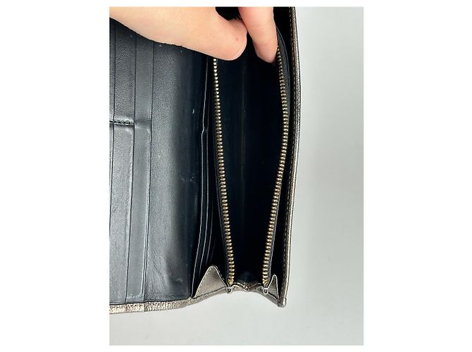 Vintage Loewe Madrid Leather Wallet Bronze Silvery - view 8