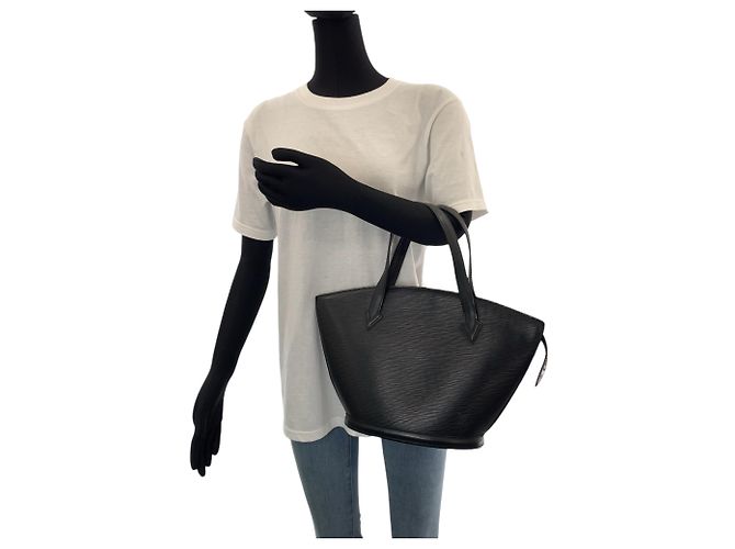 Borsa Tote Epi Saint Jacques di Louis Vuitton Nero - vista 7