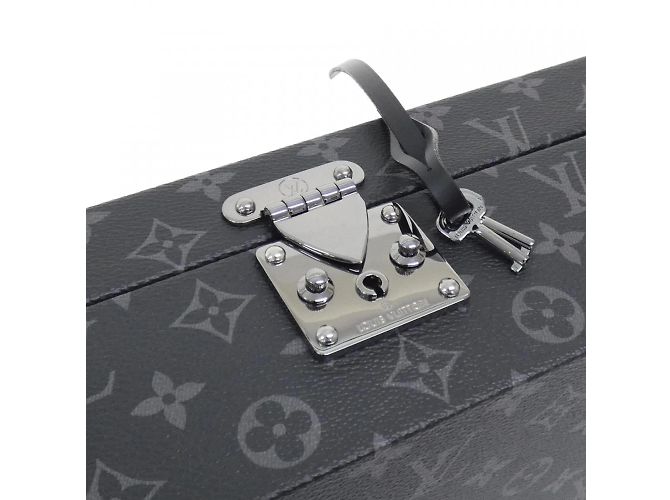 Estuche para reloj Monogram Eclipse Louis Vuitton Negro - vista 4