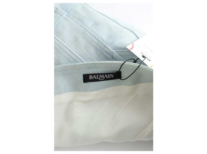 Balmain Abito in cotone blu - vista 6
