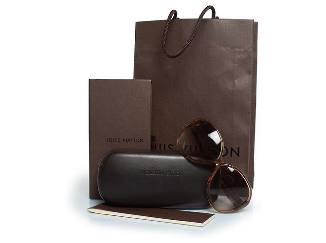 Gafas de sol oversize con glitter Soupcon de Louis Vuitton Castaño - vista 6