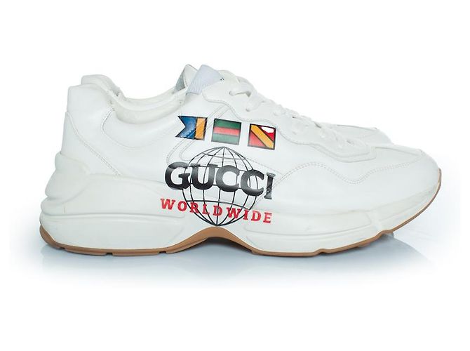 Sneakers Rhyton Gucci Worldwide Bianco - vista 4