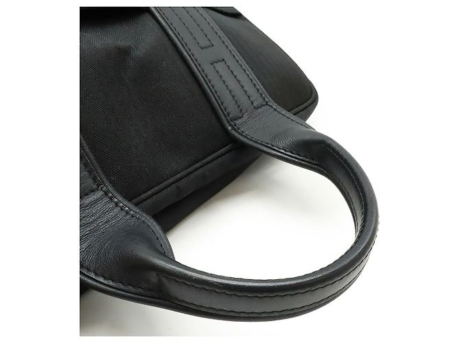 Hermès Borsa 2 in 1 in pelle Toile Chevron Hermes Acapulco Nero - vista 4