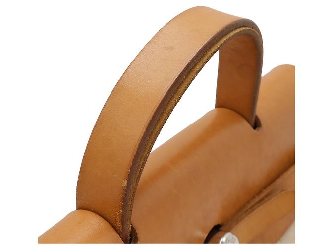 Borsa 2 in 1 in pelle Toile H Herbag di Hermès Metallico Bronzo - vista 5