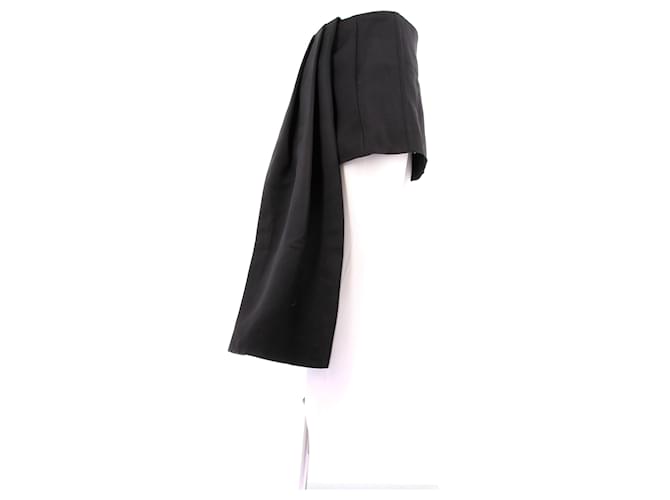 Prada Falda asimétrica de seda negra Negro - vista 3