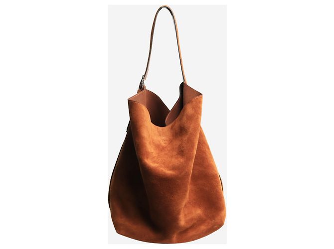 Totême Braune Wildleder-Tote mit Gürtel - Ansicht 2