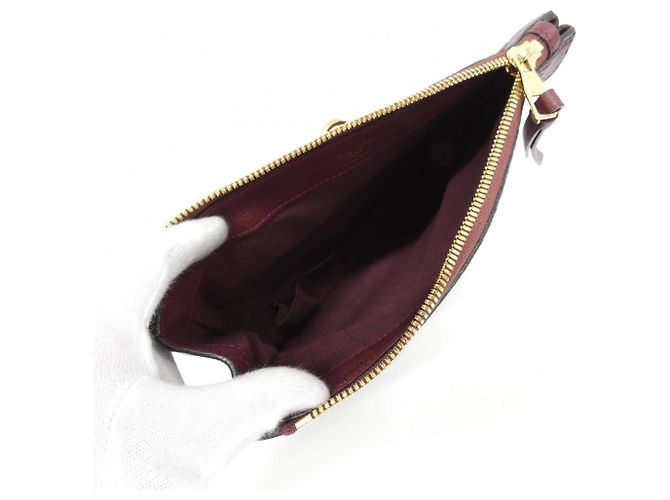 Borsa Louis Vuitton Monogram Empreinte Petillante Rosso - vista 9