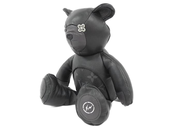 Ours en peluche Louis Vuitton Monogram Eclipse Flash Noir - vue 2