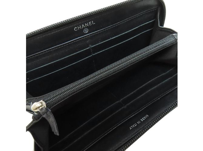 Chanel Coco Mark Lang Wallet Schwarz - Ansicht 4