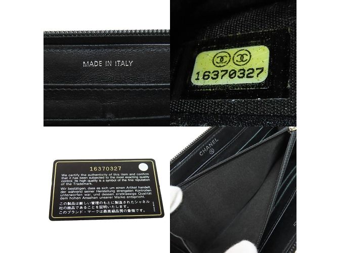 Chanel Coco Mark Lang Wallet Schwarz - Ansicht 6