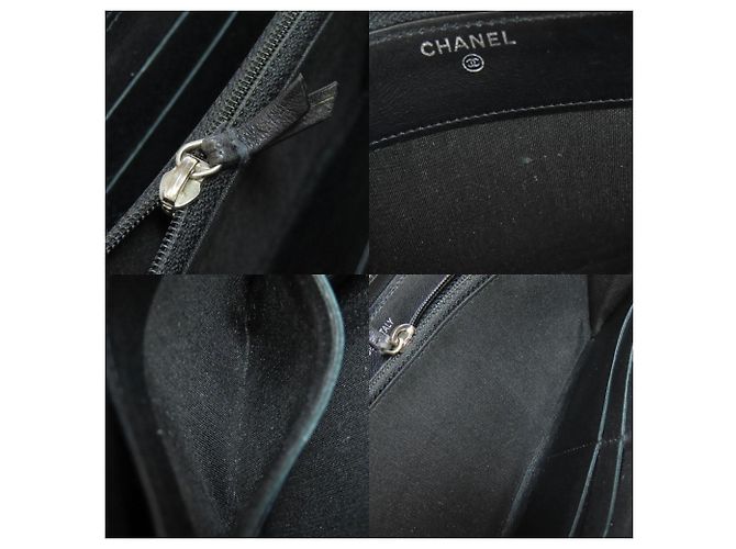 Chanel Coco Mark Lang Wallet Schwarz - Ansicht 7