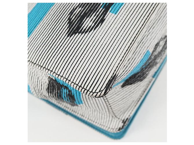 PRADA Borsa a Spalla con Catena in Pelle Blu Argento Auth KD283M - vista 18