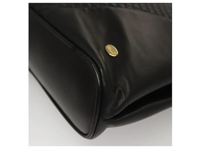 BALLY Borsa a Spalla in Pelle Nera e Oro Auth 118003 Nero D'oro - vista 14