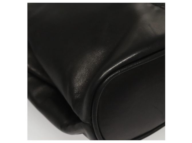 BALLY Borsa a Spalla in Pelle Nera e Oro Auth 118003 Nero D'oro - vista 9