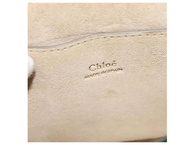 Chloé Borsa a Spalla Chloe Fay in Pelle Scamosciata Arancione Oro Auth sw537 D'oro - vista 19