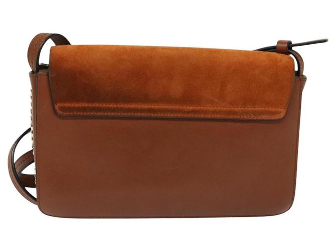 Chloé Borsa a Spalla Chloe Fay in Pelle Scamosciata Arancione Oro Auth sw537 D'oro - vista 2