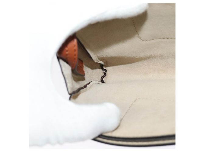 Chloé Borsa a Spalla Chloe Fay in Pelle Scamosciata Arancione Oro Auth sw537 D'oro - vista 21