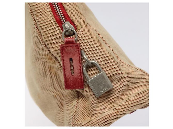 PRADA Handtasche aus rotem Silber-Canvas authentisch bs25015 - Ansicht 10