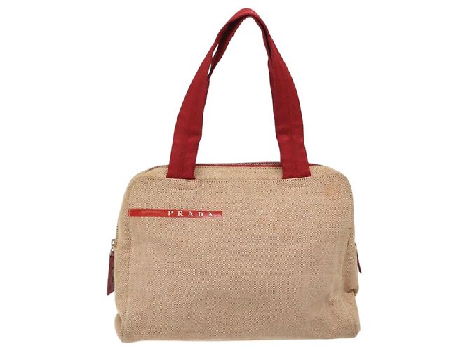 PRADA Handtasche aus rotem Silber-Canvas authentisch bs25015 - Ansicht 13