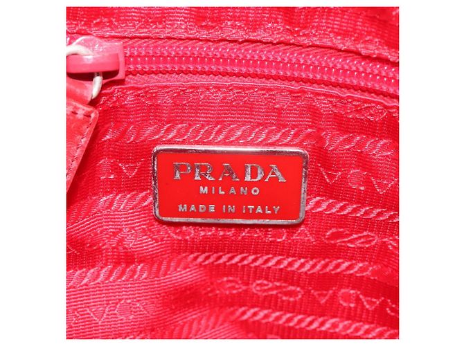 PRADA Handtasche aus rotem Silber-Canvas authentisch bs25015 - Ansicht 17