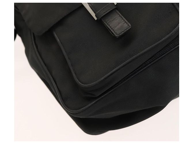 FENDI Schultertasche aus schwarzem Nylon mit Silber authentisch bs24965 - Ansicht 15