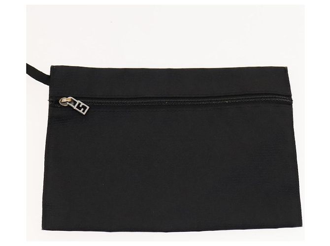 FENDI Schultertasche aus schwarzem Nylon mit Silber authentisch bs24965 - Ansicht 23