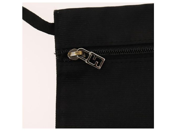 FENDI Schultertasche aus schwarzem Nylon mit Silber authentisch bs24965 - Ansicht 24