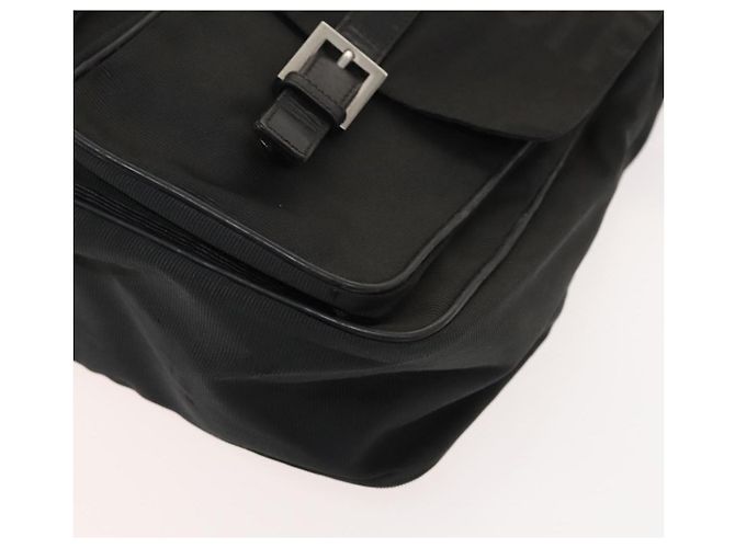 FENDI Schultertasche aus schwarzem Nylon mit Silber authentisch bs24965 - Ansicht 8