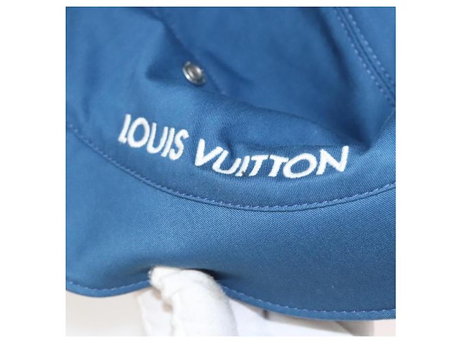 LOUIS VUITTON Cappello bucket in denim Monogram Blu M78772 LV Auth ki5688 - vista 10