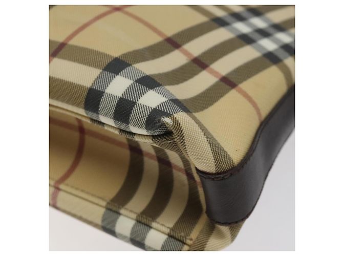 Borsa a Spalla Burberry Nova Check PVC Beige Auth 116514 - vista 15