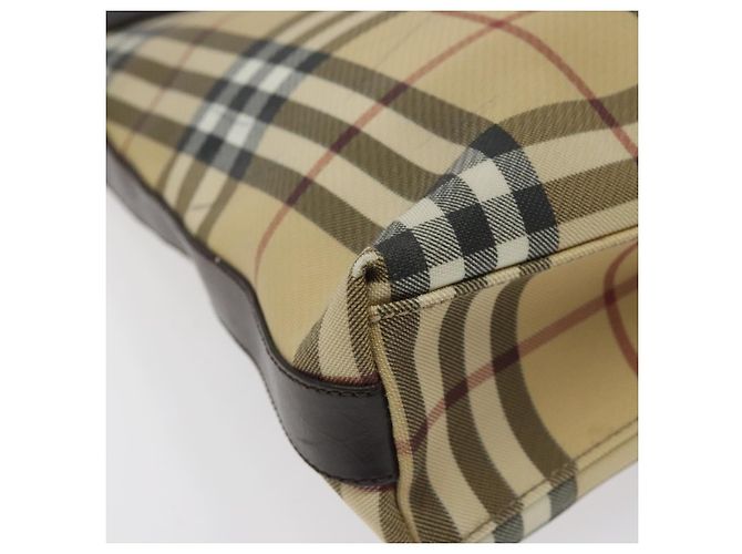 Borsa a Spalla Burberry Nova Check PVC Beige Auth 116514 - vista 16