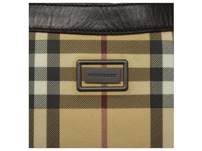 Borsa a Spalla Burberry Nova Check PVC Beige Auth 116514 - vista 17
