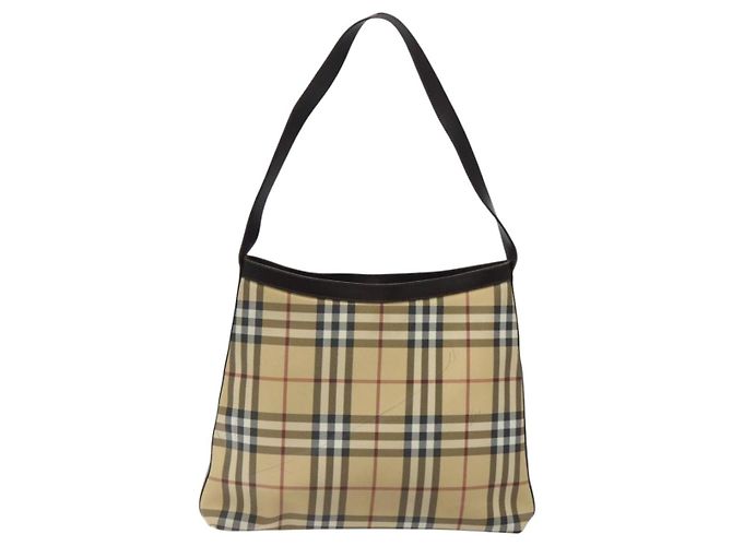 Borsa a Spalla Burberry Nova Check PVC Beige Auth 116514 - vista 2