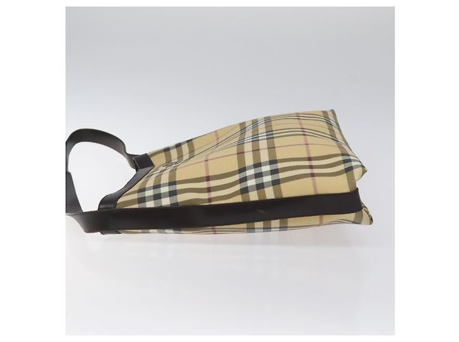 Borsa a Spalla Burberry Nova Check PVC Beige Auth 116514 - vista 4