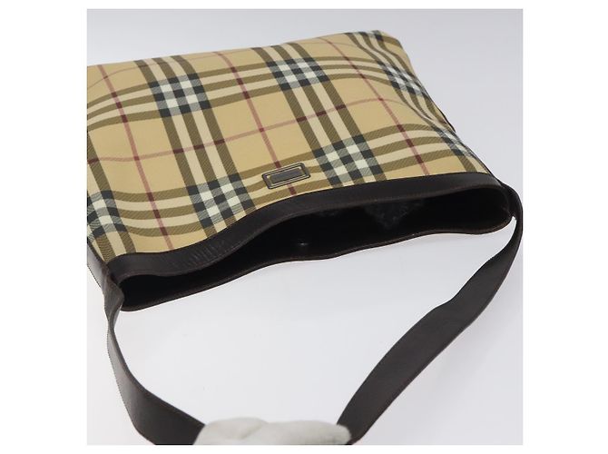 Borsa a Spalla Burberry Nova Check PVC Beige Auth 116514 - vista 6