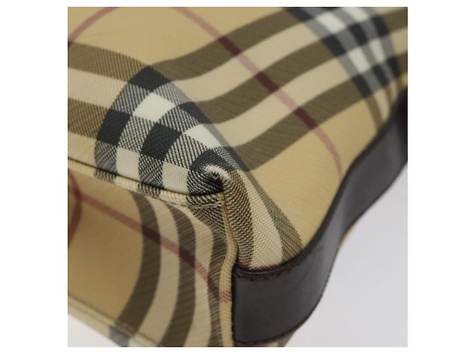 Borsa a Spalla Burberry Nova Check PVC Beige Auth 116514 - vista 9