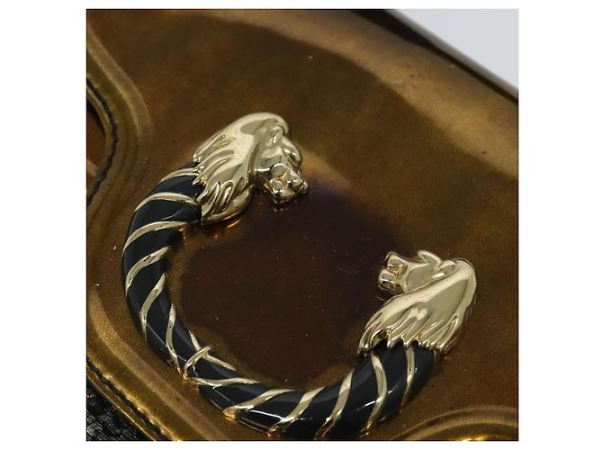 Bulgari BVLGARI Leoni Bolsa de Mão de Couro 2em1 Ouro Auth sw547 Dourado - vista 18