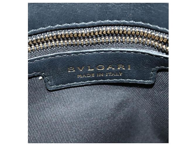 Bulgari BVLGARI Leoni Bolsa de Mão de Couro 2em1 Ouro Auth sw547 Dourado - vista 20
