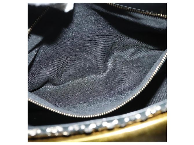 Bulgari BVLGARI Leoni Bolsa de Mão de Couro 2em1 Ouro Auth sw547 Dourado - vista 23