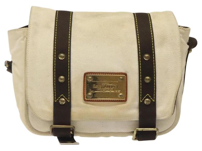 LOUIS VUITTON Antigua Buzzus PM Borsa a Spalla Beige Marrone M40042 LV Auth bs24988 - vista 13