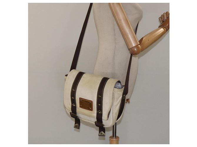 LOUIS VUITTON Antigua Buzzus PM Borsa a Spalla Beige Marrone M40042 LV Auth bs24988 - vista 24